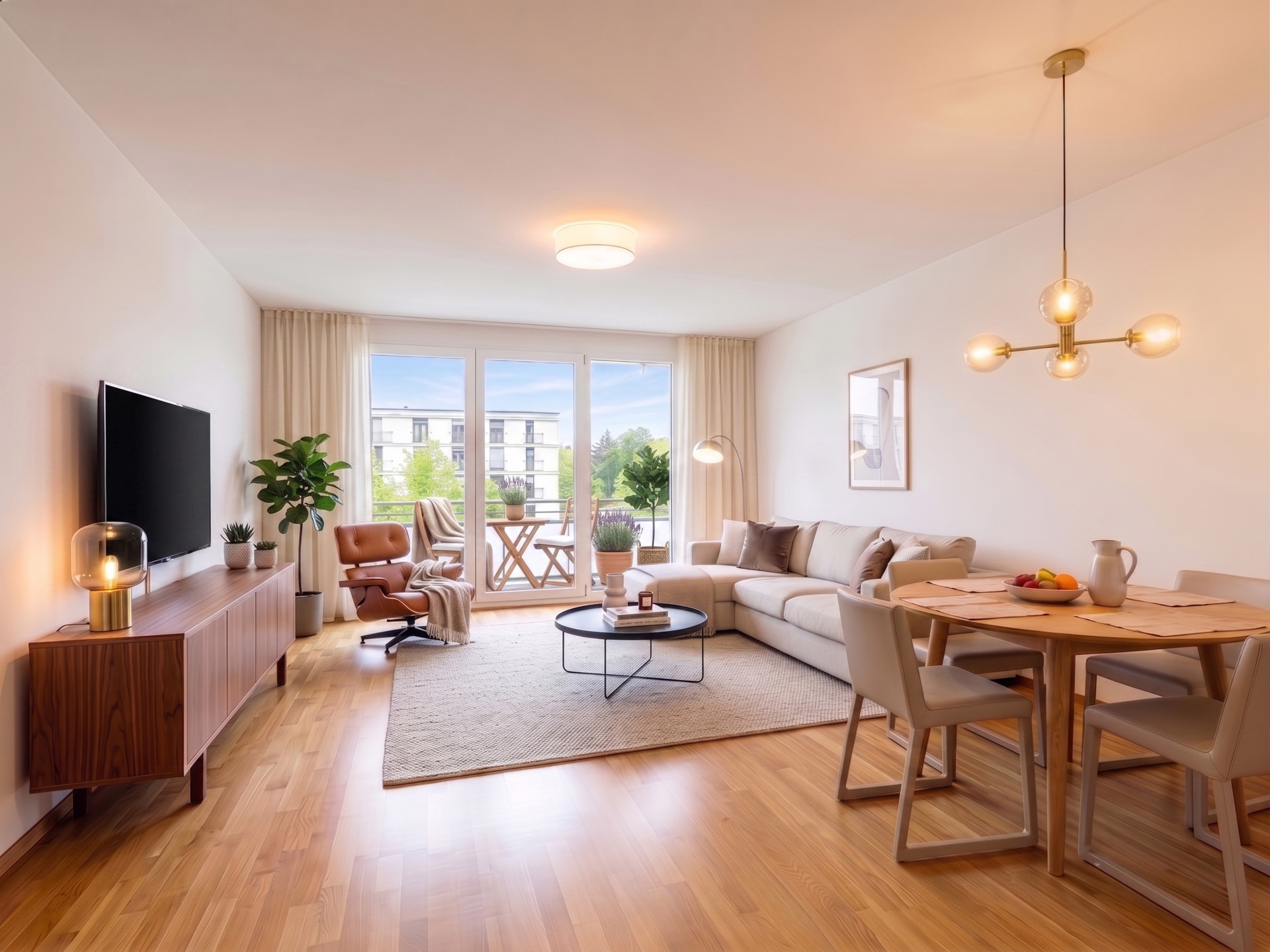 Visualisierung Wohn-/Esszimmer