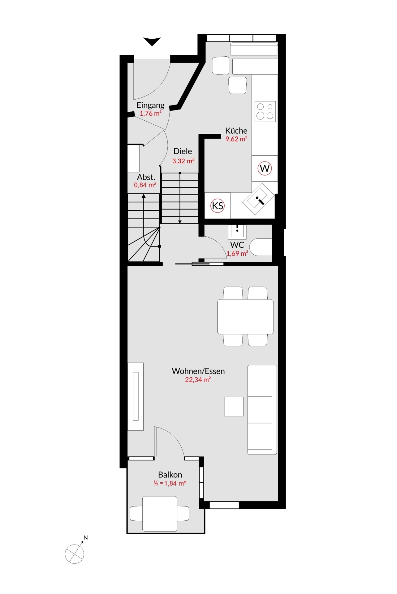 Grundriss l Ebene 1