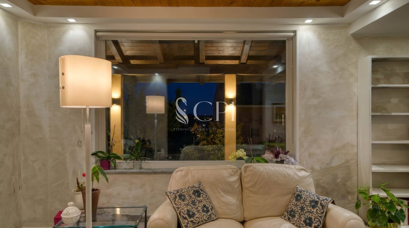 Night Virtual Staging - Living Room Large Window Topaz Gigapixel 4x - Scala