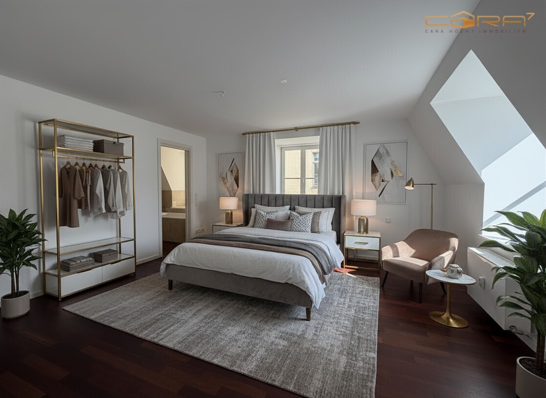 Schlafzimmer mit digitaler Gestaltungsidee