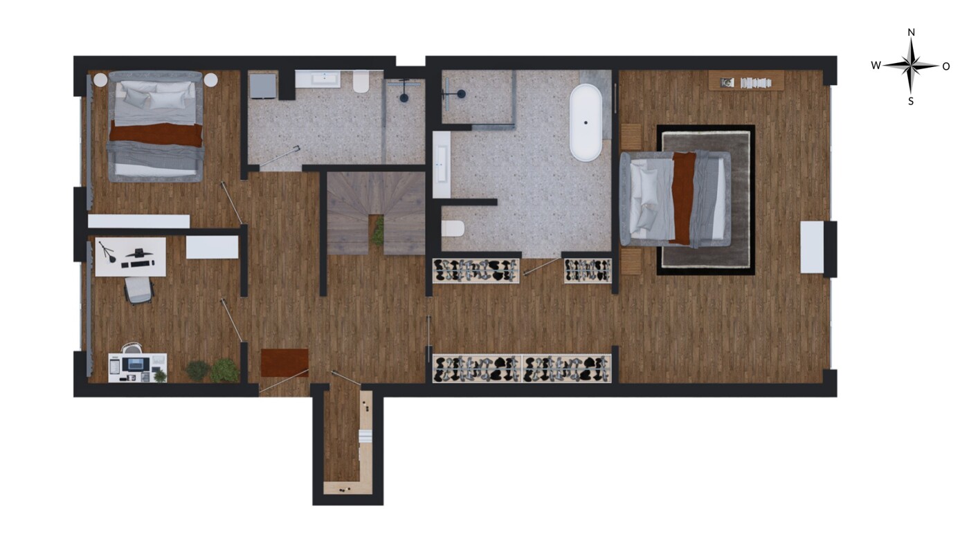 Der Grundriss im 1. OG
