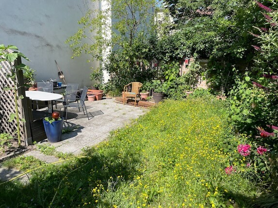 Der Essbereich im Garten