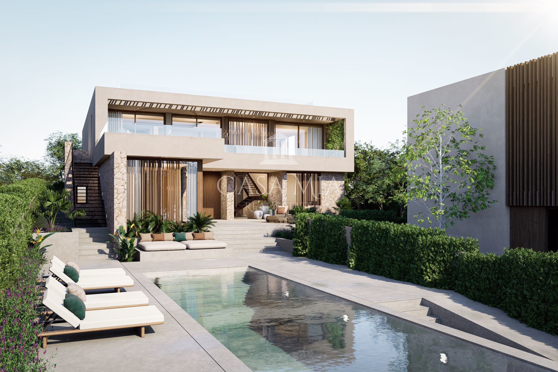 Freistehendes Einfamilienhaus mit Pool in Palma - Establiments ( Neubau )