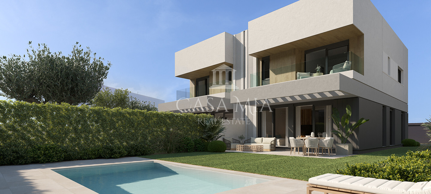 Moderne Neubau Doppelhaushälfte mit Dachterrasse und Pool, Llucmajor - Puig de Ros Ref 2860