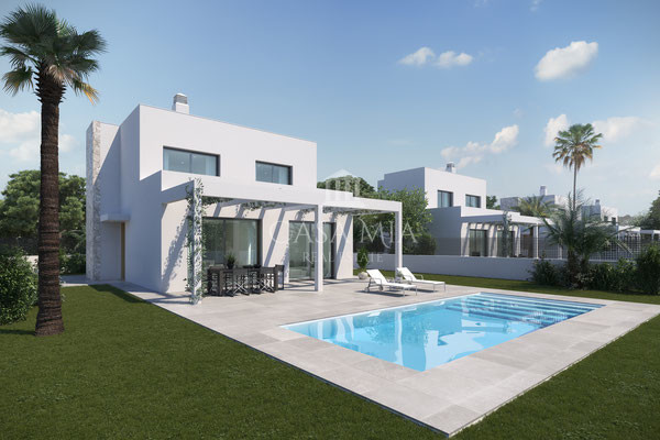 Project: New construction detached house with pool, Cala Pi