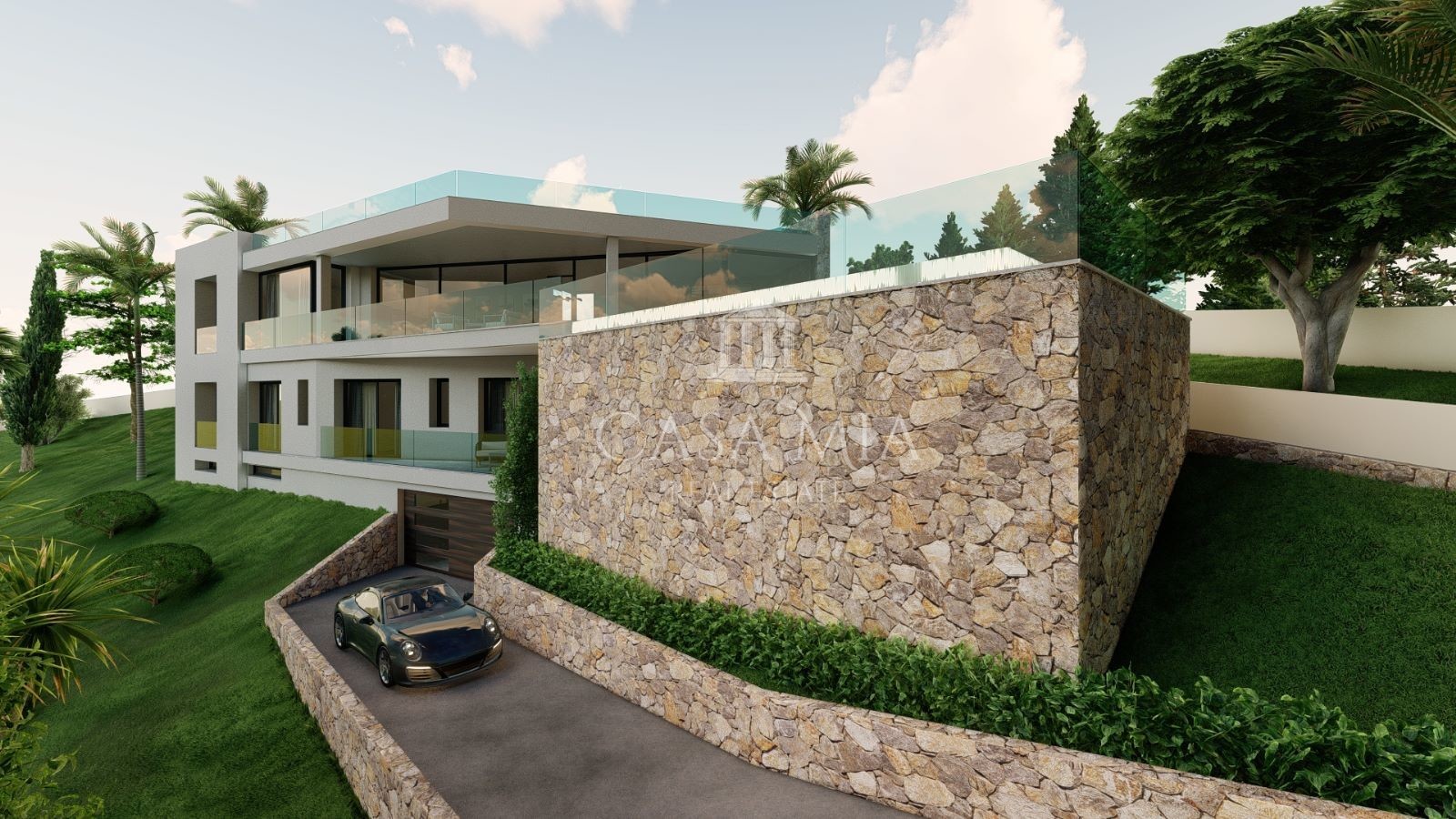 En construcción: Exclusiva villa de nueva construcción con vistas al mar, Costa d'en Blanes