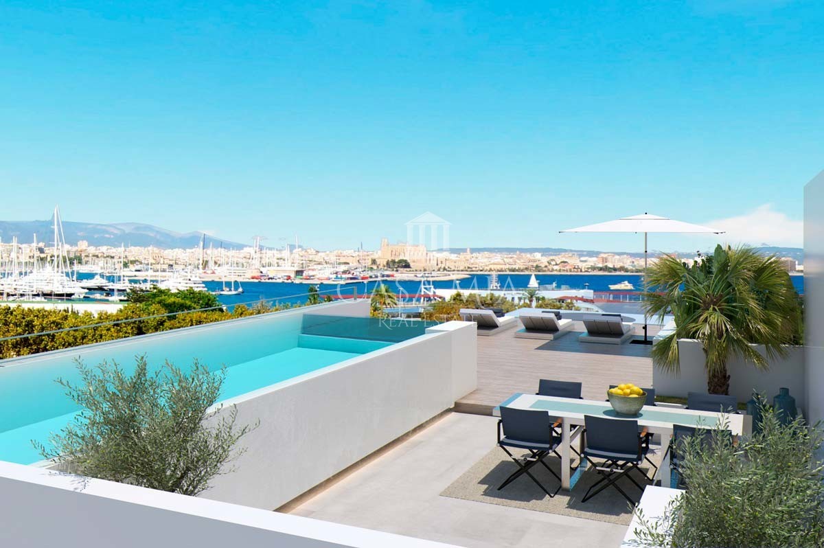 Spektakularne nowe budownictwo dublex penthouse z prywatnym basenem, Palma