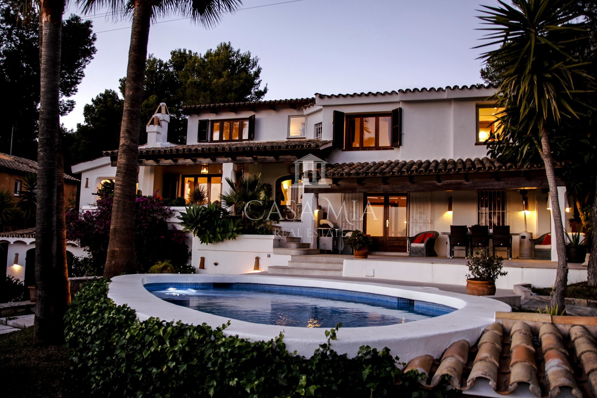 Beautiful Mediterranean villa with pool and sea view, Bendinat