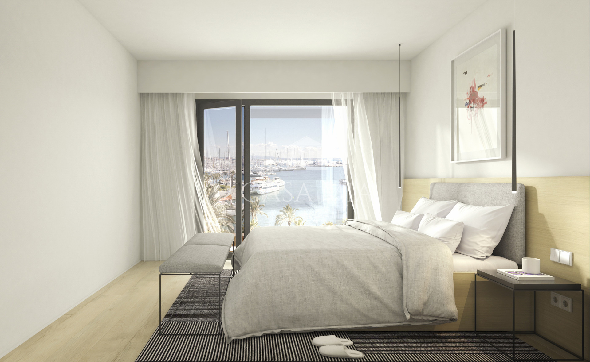 Appartement exclusif avec vue sur la mer, directement sur le Paseo Maritimo, Palma.