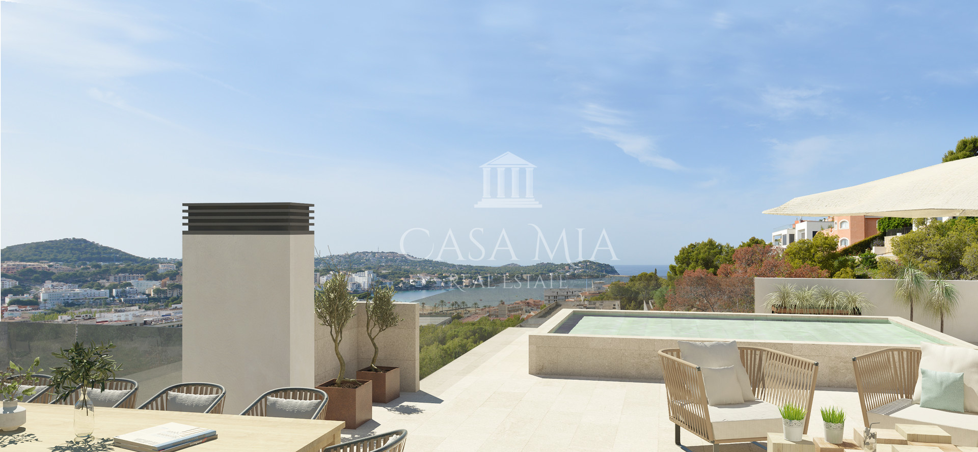 Exclusive penthouse with sea view from the roof terrace, Santa Ponsa