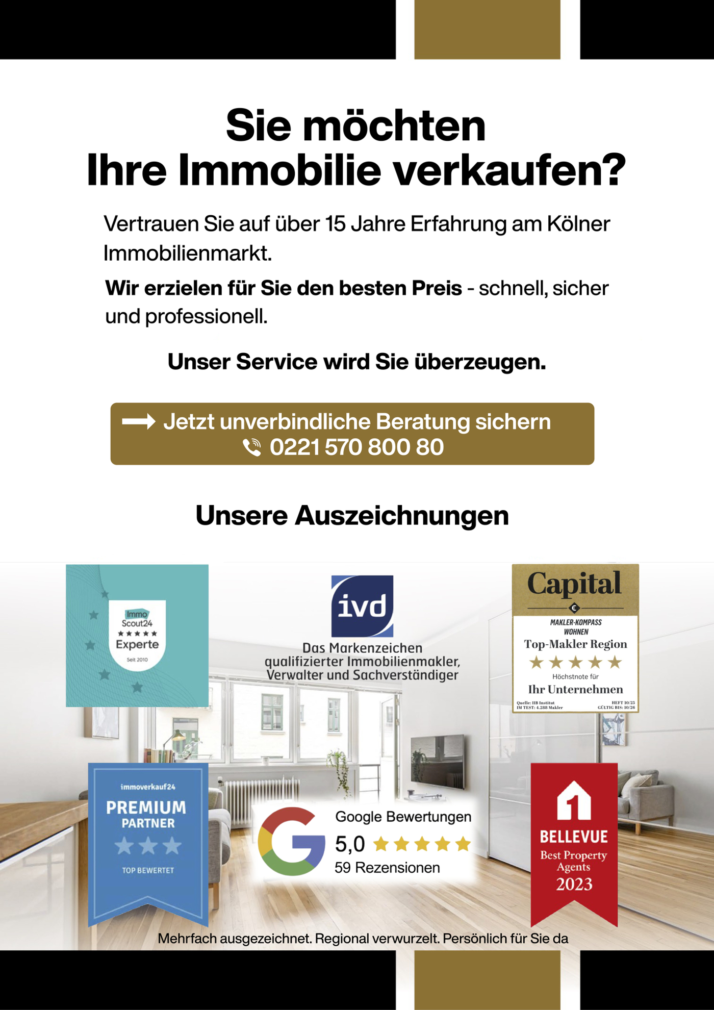 Immobilie verkaufen für Exposé