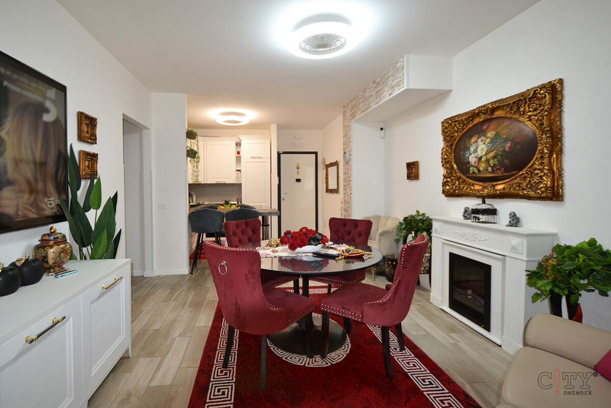 Soggiorno con cucina a vista 