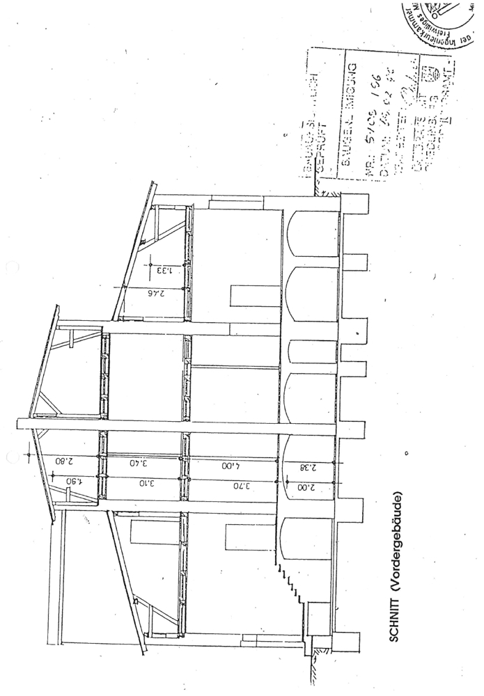 Haupthaus Schnitt