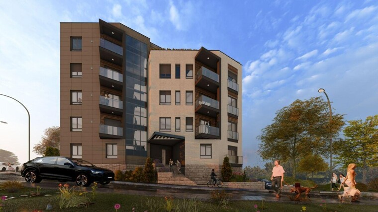Modern residential building with pool, gym, sauna and garage in Bečići, 350 m from the beach