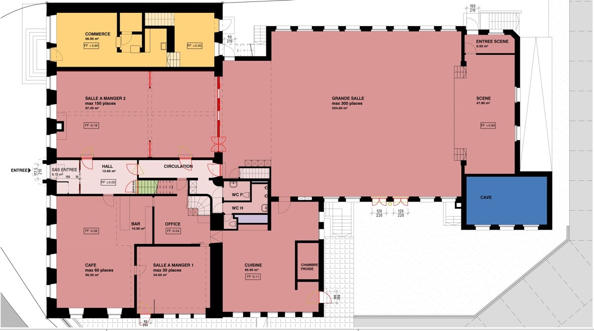 Hôtel Croix-Blanche - P I - Concept-Rez-de-chaussée -blanc
