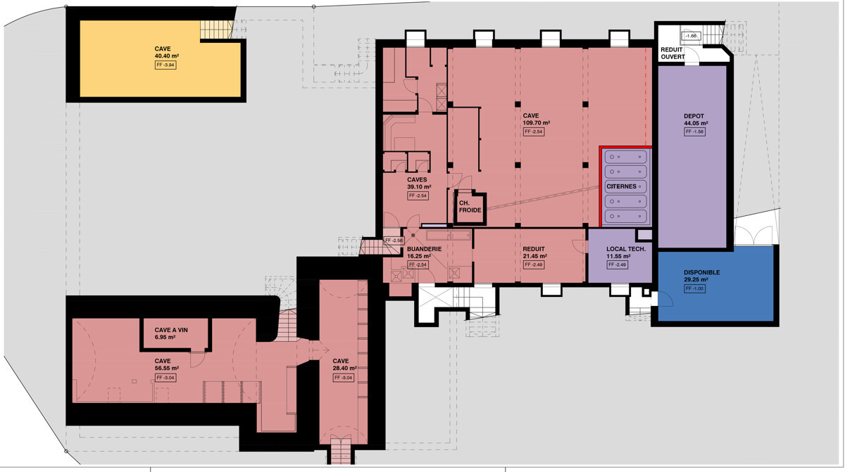 Hôtel Croix-Blanche - P I - Concept-Sous-sol