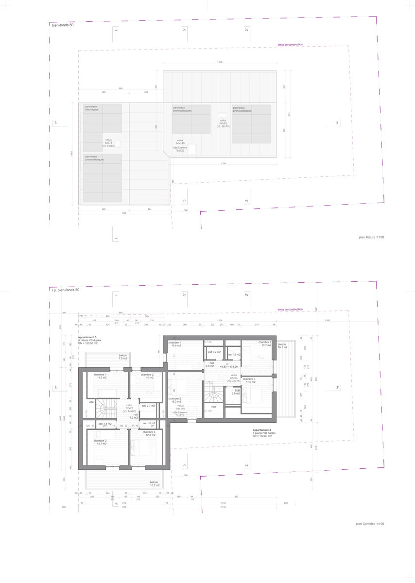Plans toiture et combles