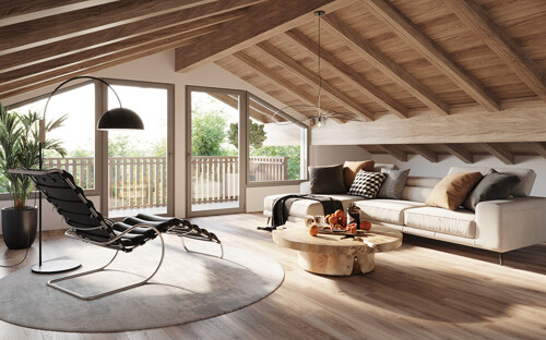 Visualisierungbeispiel Atelier Dachgeschoss