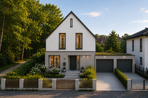 Haus-Visualisierung aus der Sicht des Illustrators