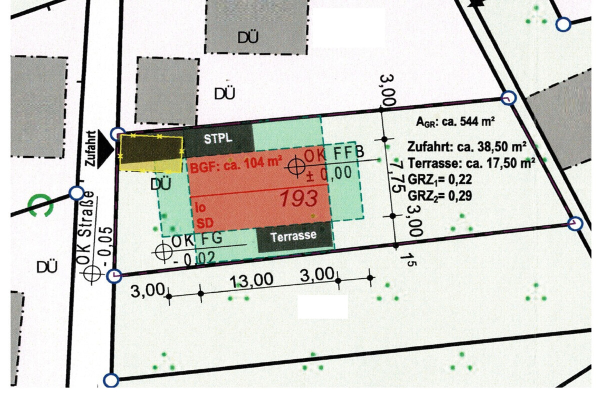 Lageplan Bebaubarkeit