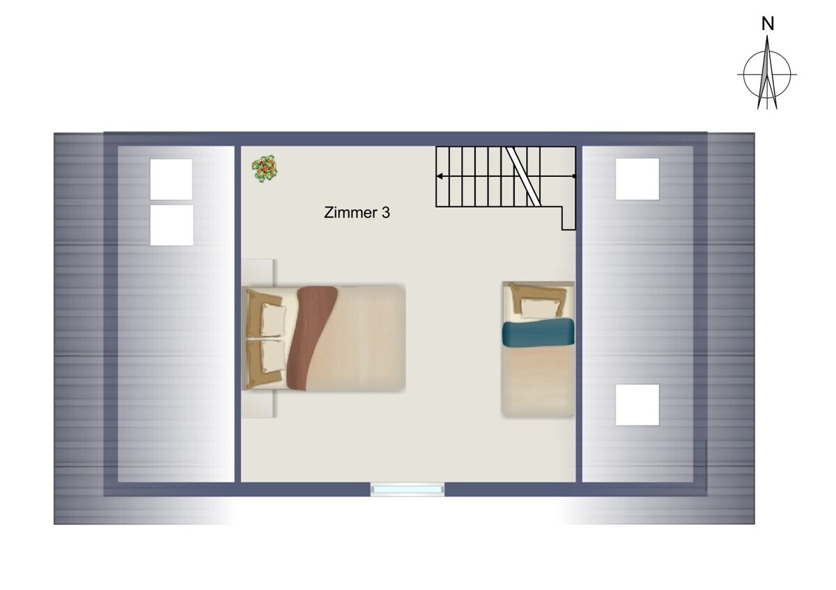 Grundriss-Skizze Dachgeschoss