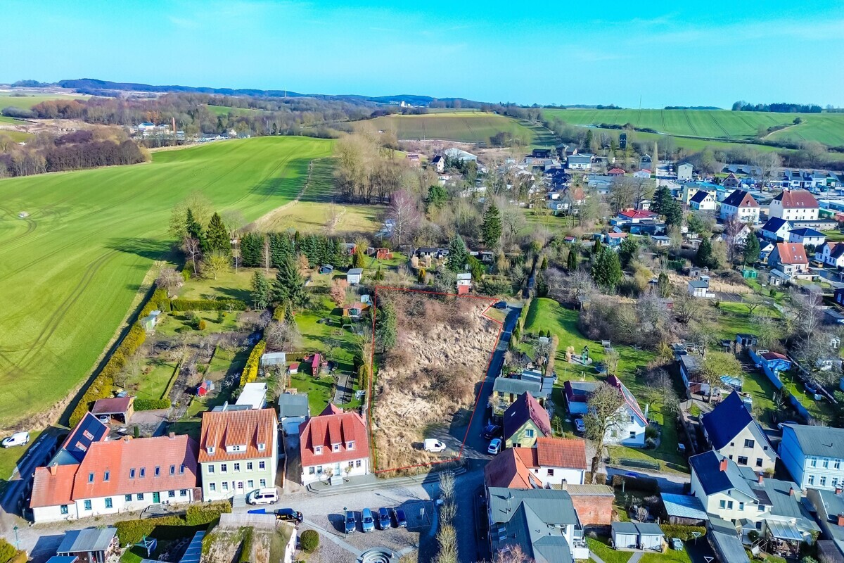 Luftbildaufnahme - ungefährer Grundstücksverlauf