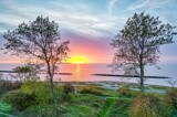 Blick auf den Sonnenuntergang