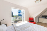 Schlafzimmer mit Wasserblick
