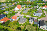 Luftbildaufnahme Wohngebiet