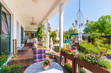 Überdachte Terrasse - Frühstücksraum