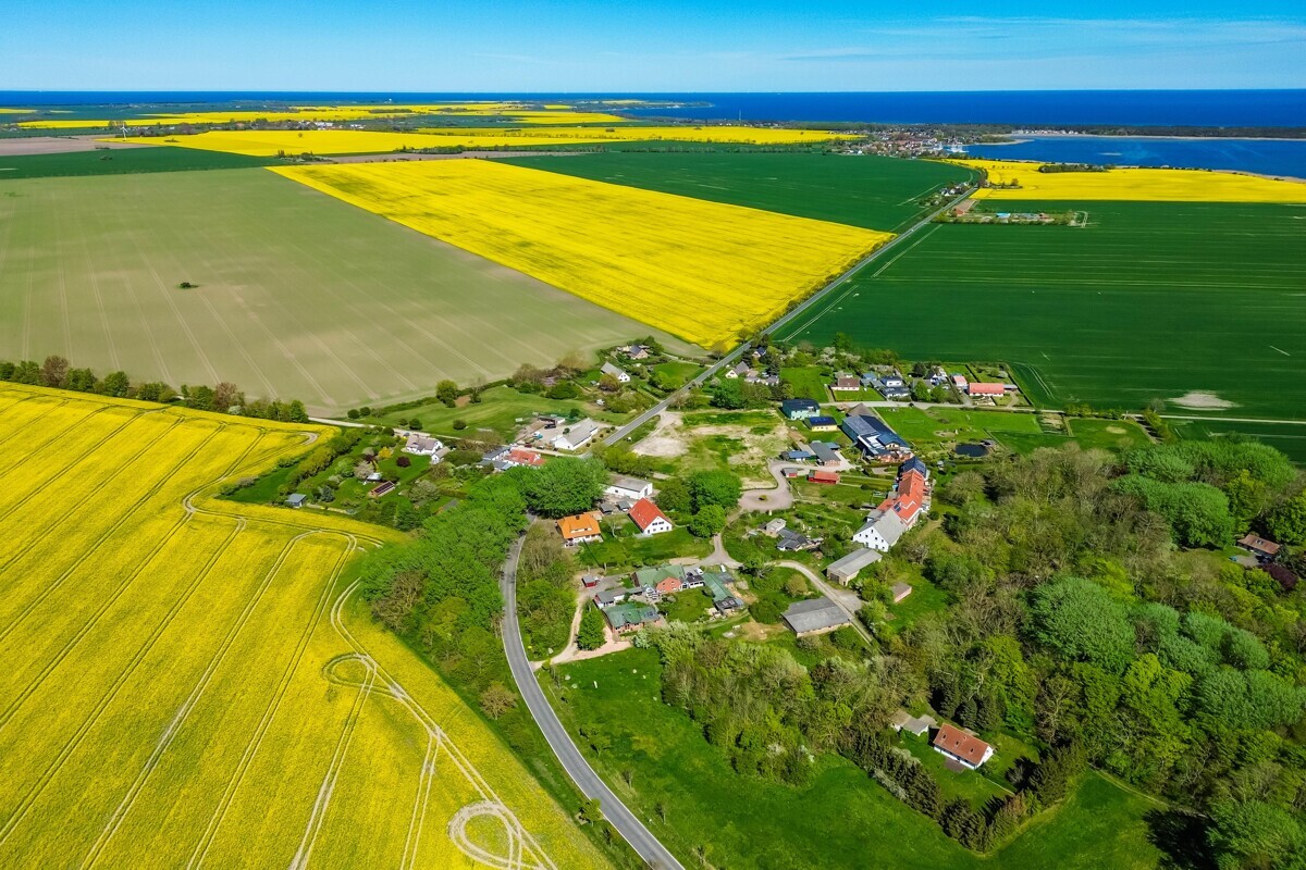 Luftbildaufnahme - Blick nach Breege