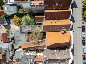 Drohne Innenhof