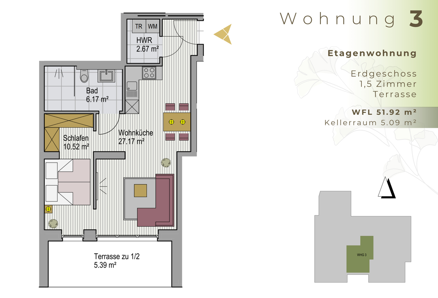 Grundriss Wohnung 3