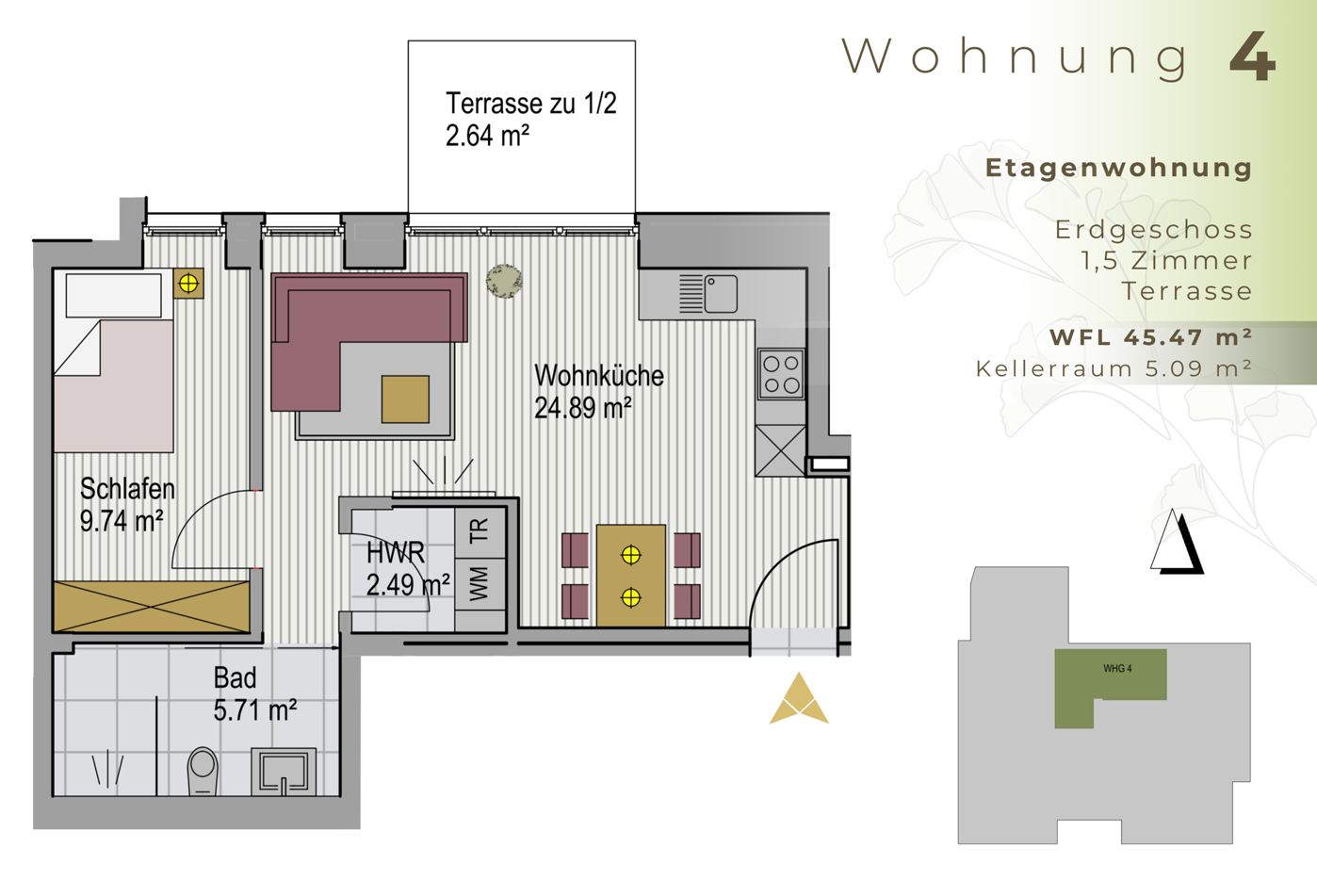 Grundriss Wohnung 4