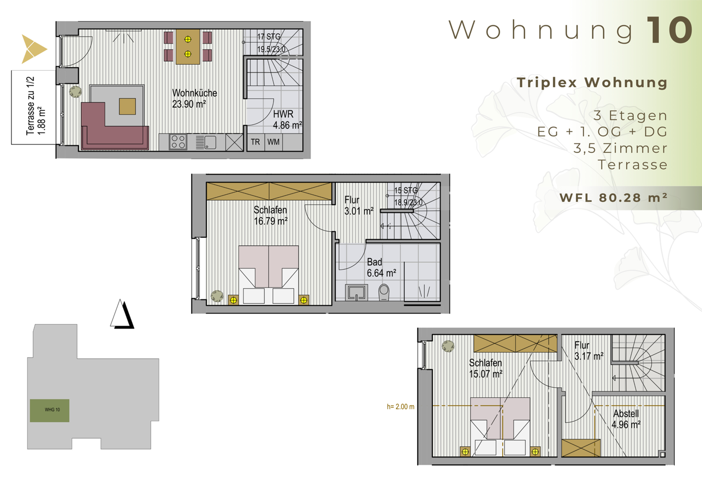 Grundriss Wohnung Nr. 10