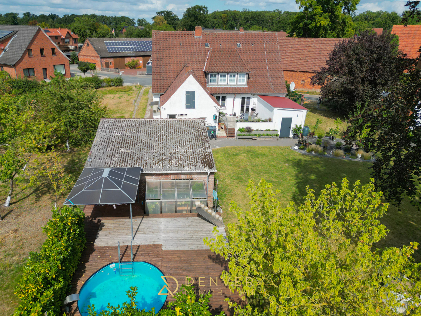 Luftaufnahme Garten der EG Wohnung