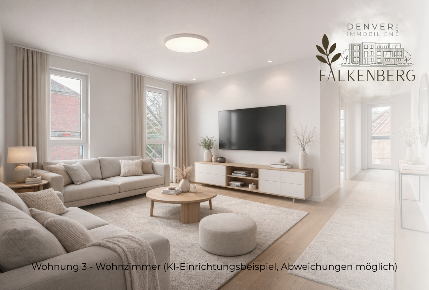 KI Visualisierung Wohnzimmer (Abweichungen möglich)