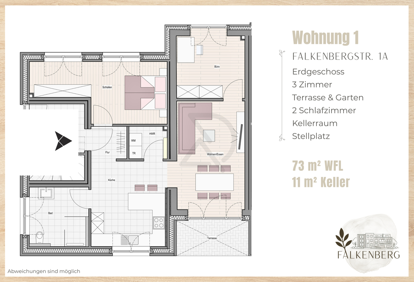 Wohnung 1 Erdgeschoss Projekt Falkenbergstraße Lohne