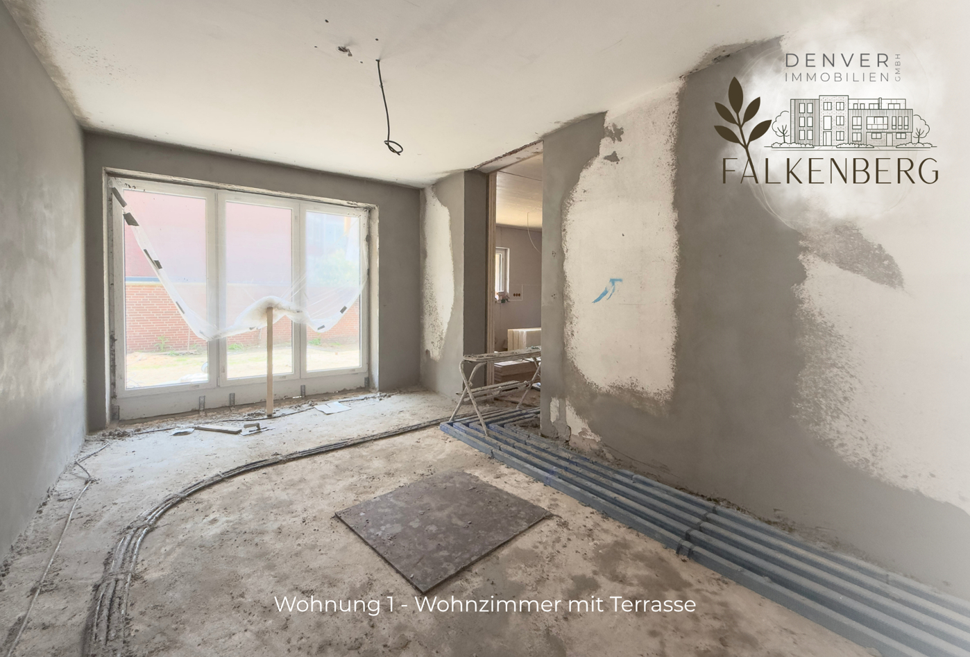 Wohnzimmer mit Blick zur Terrasse