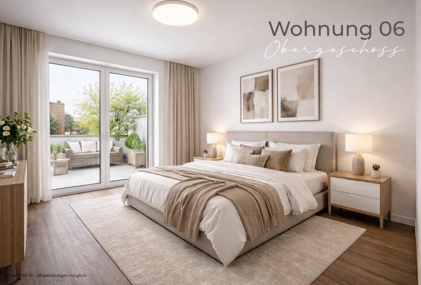 Beispiel Schlafzimmer WE 6 (KI)