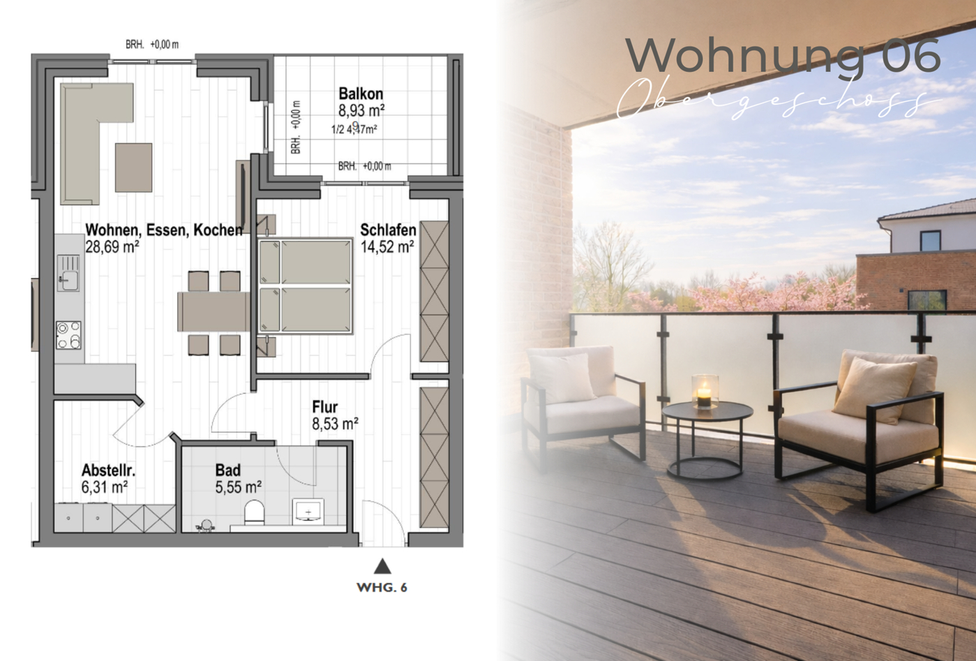 2-Zimmer Obergeschoss WE 6 