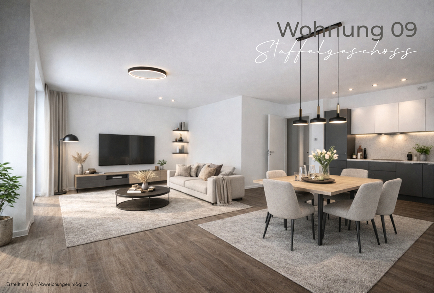 Wohnküche Beispiel WE 9 (KI)