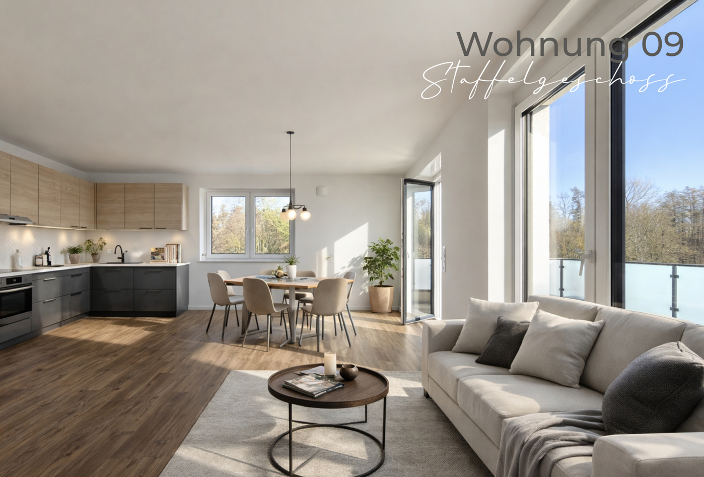 Wohnküche Beispiel WE 9 (KI) 