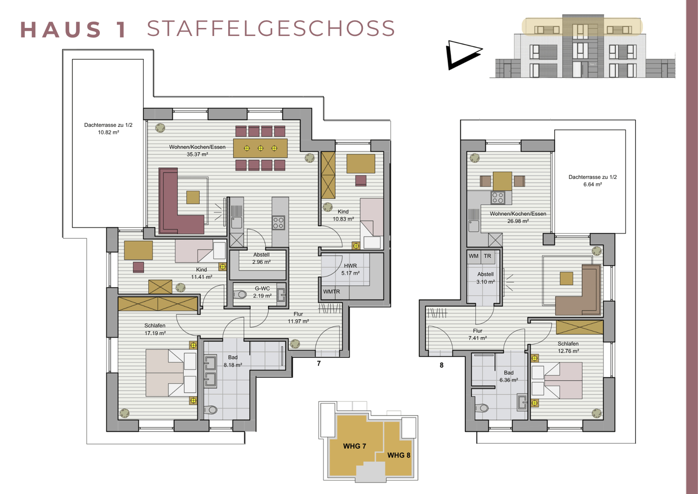 Staffelgeschoss - Grundrisse