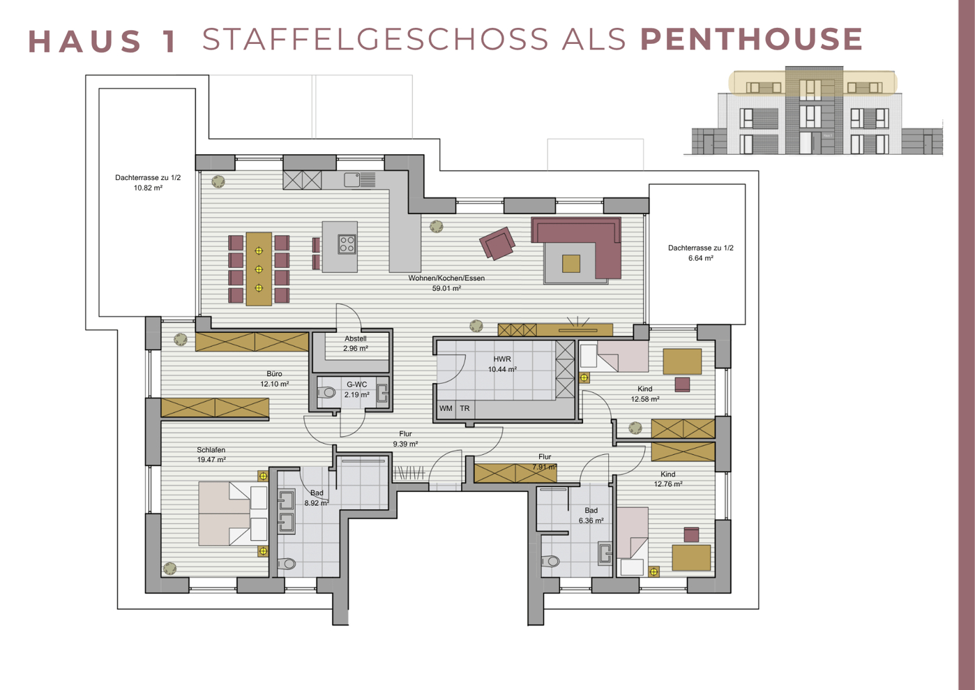 Staffelgeschpss - Grundriss als XL Penthouse