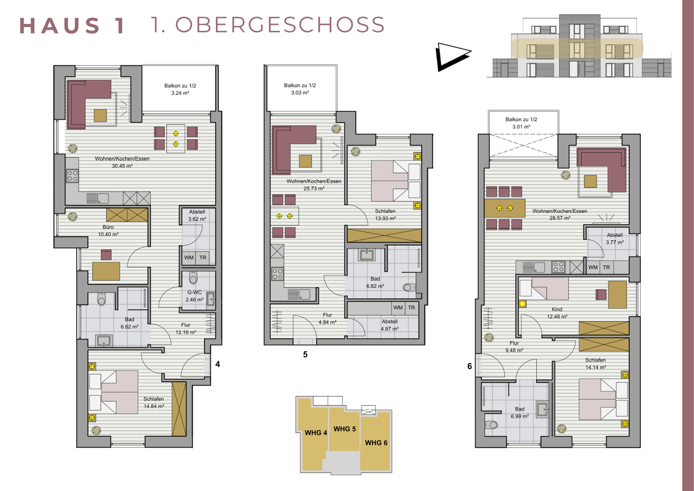 Obergeschoss - Grundrisse 