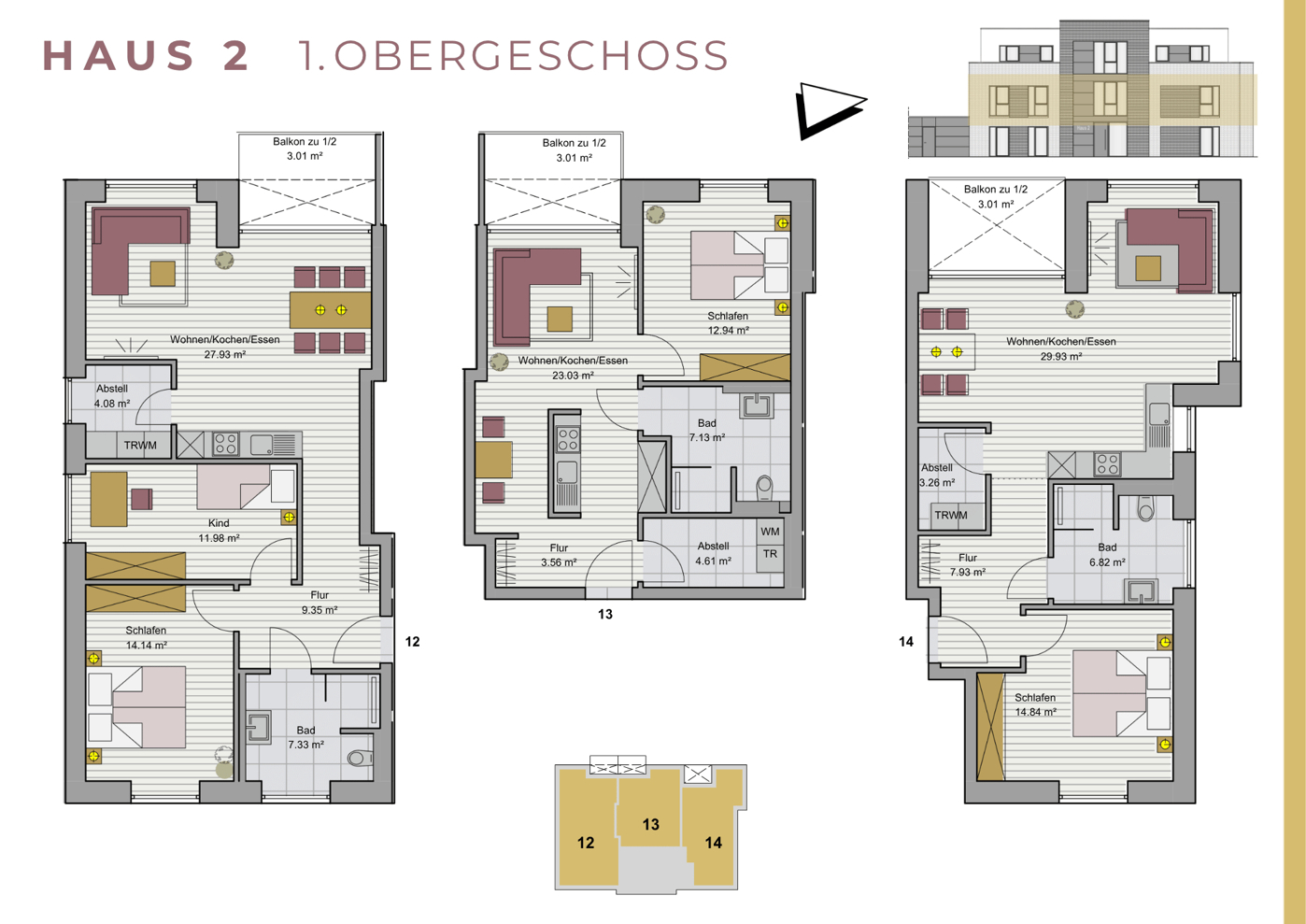 Obergeschoss - Grundriss