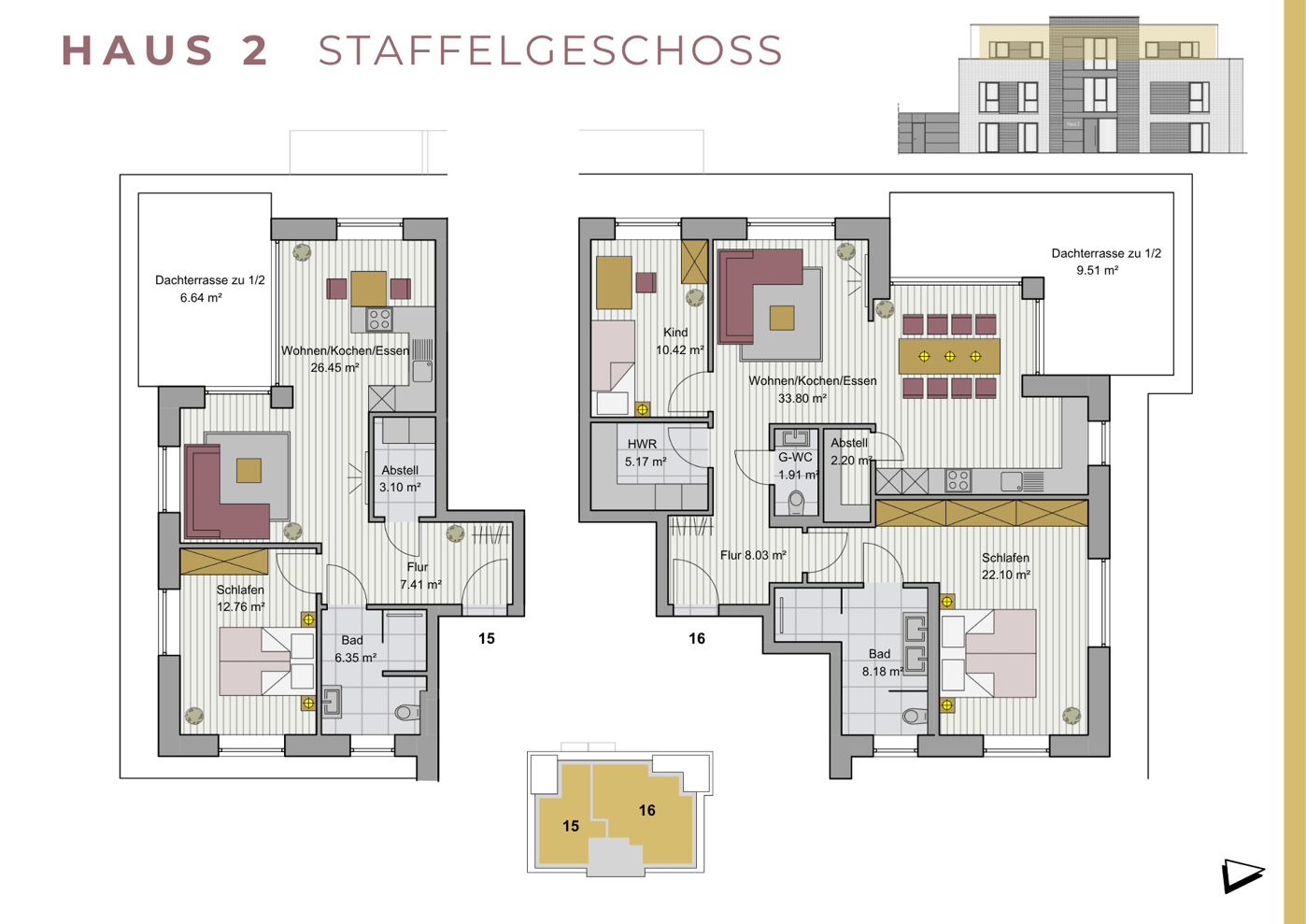 Staffelgeschoss - Grundriss