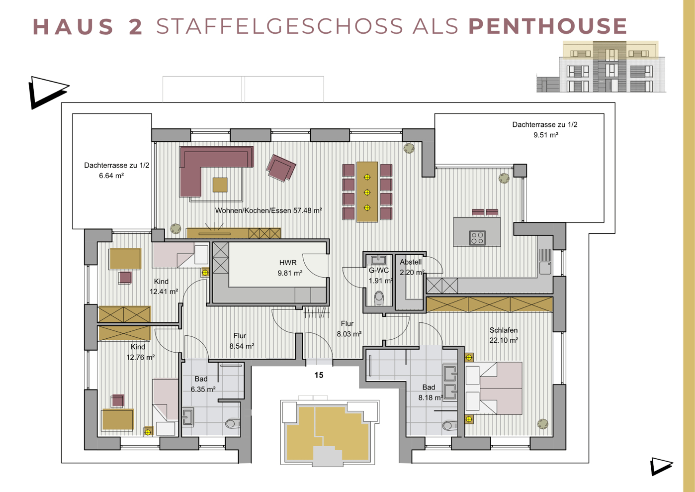 Staffelgeschoss als Penthouse