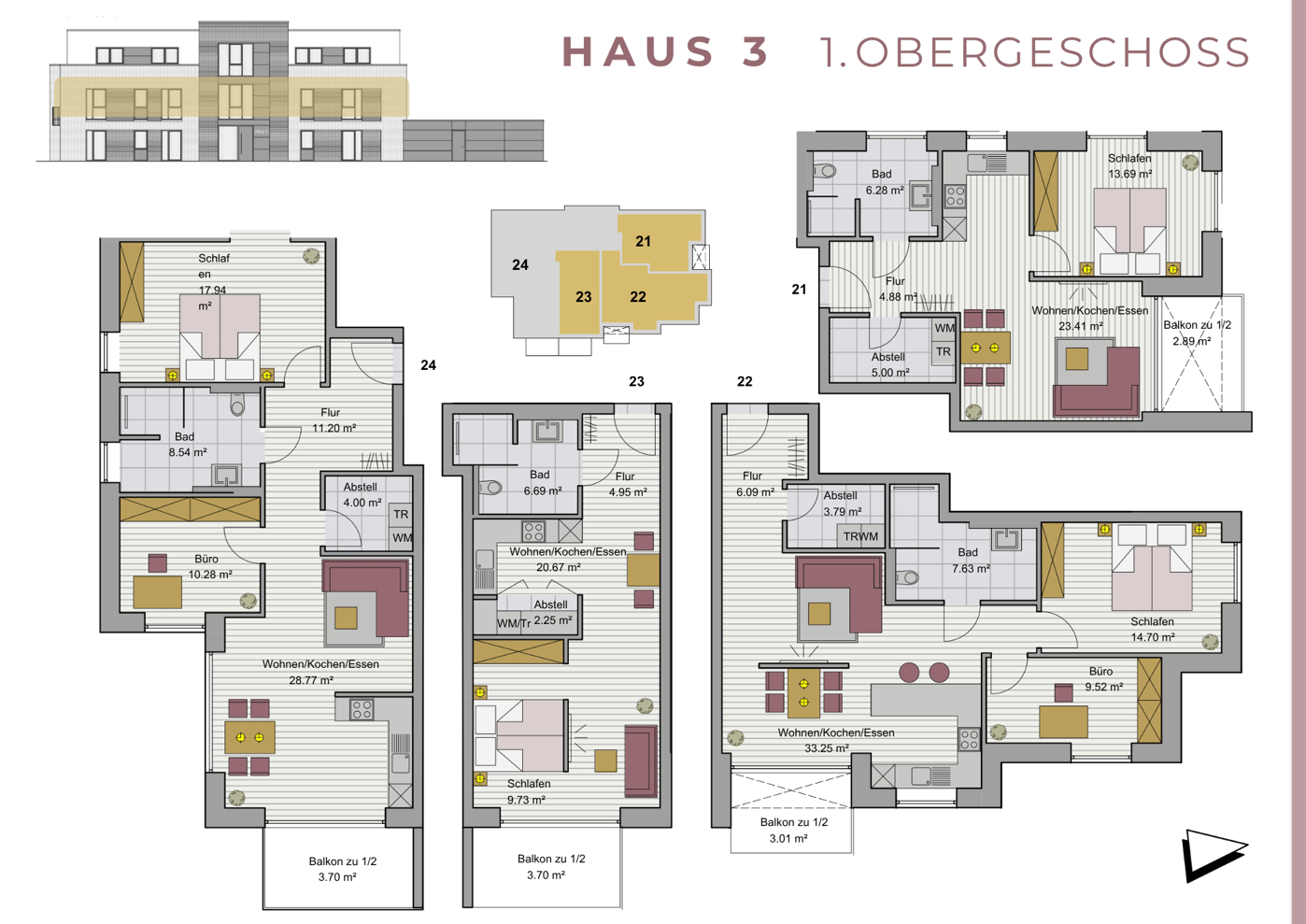 Obergeschoss - Grundriss